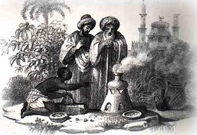 historical depiction of coffee drinking